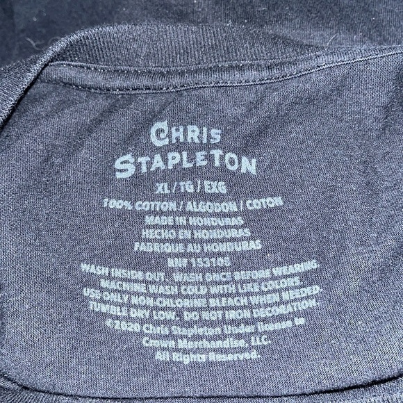 Chris Stapleton Smooth As Tennessee Whiskey Short Sleeve Black T-Shirt XL - Picture 6 of 6